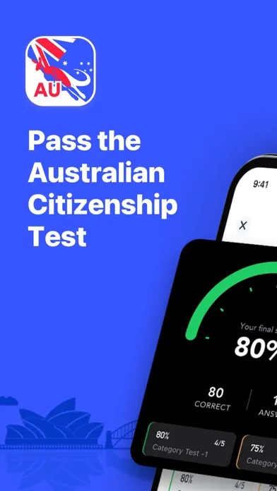 Capturas de pantalla de Citizenship Test AU 2024 prep