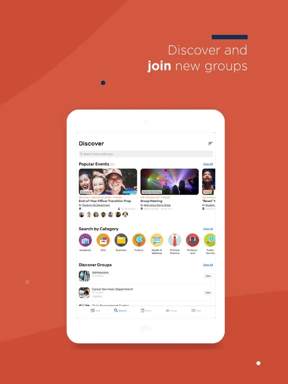 AUC-Connect iPad  Screenshots