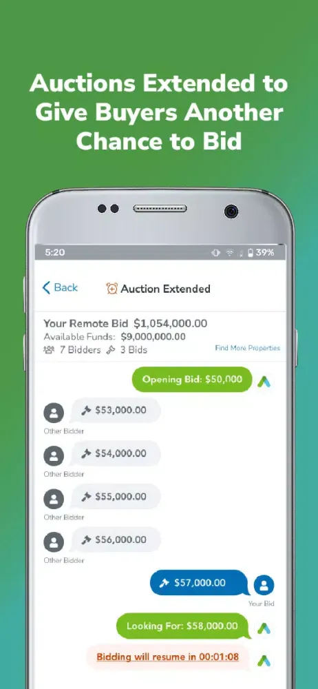 Captures d'écran de Auction.com