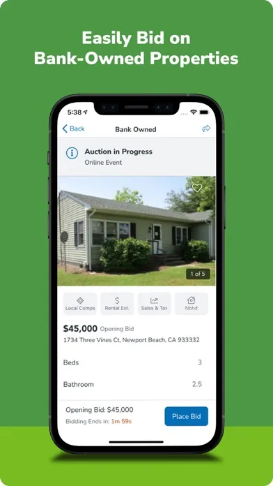 Captures d'écran de Auction.com - Homes for Sale