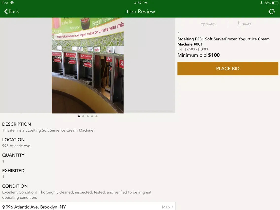 Tangkapan layar 123 Online Auctions iPad 
