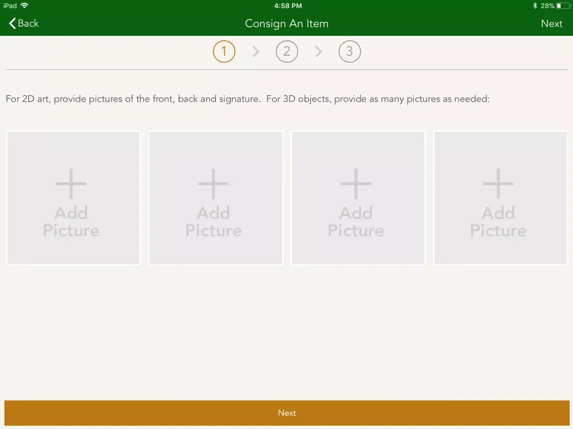 Tangkapan layar 123 Online Auctions iPad 
