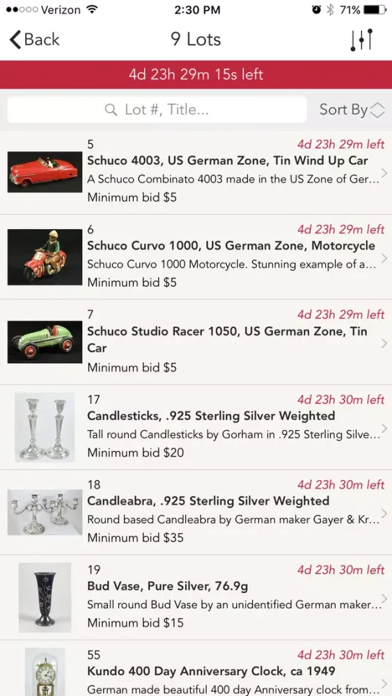 Capturas de pantalla de 345 Auction