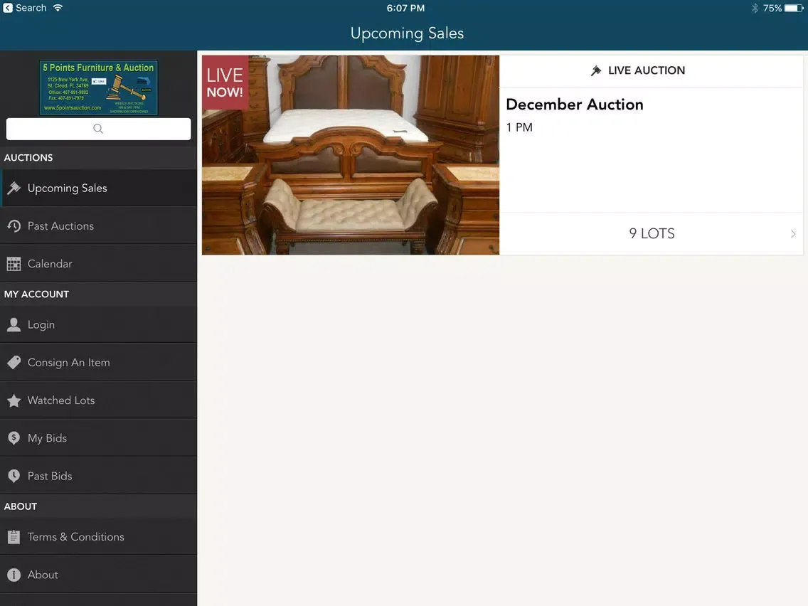 5 Points Auction iPad  Ekran Görüntüleri