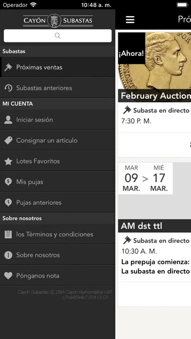 CAYON SUBASTAS AUCTIONS Ekran Görüntüleri