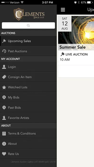 Clements Auctions 스크린샷