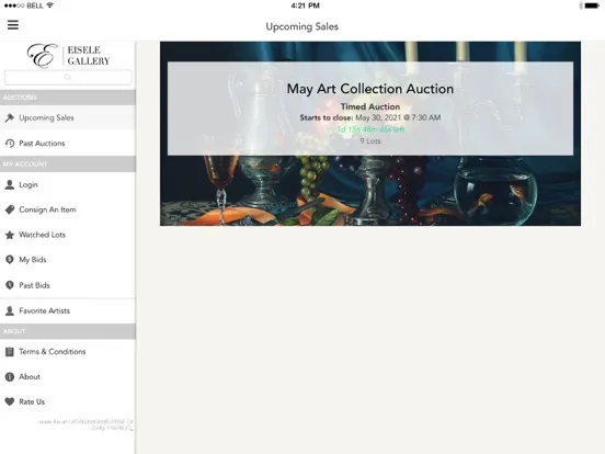 Eisele Fine Art Auctions iPad  Screenshots