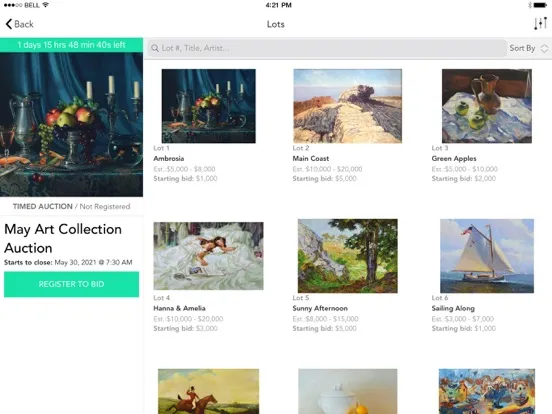 Eisele Fine Art Auctions iPad  Screenshots