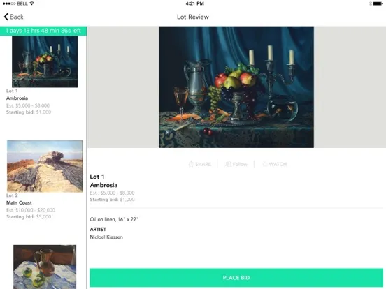 Eisele Fine Art Auctions iPad  Screenshots