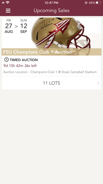 GameDay Auctions 스크린샷