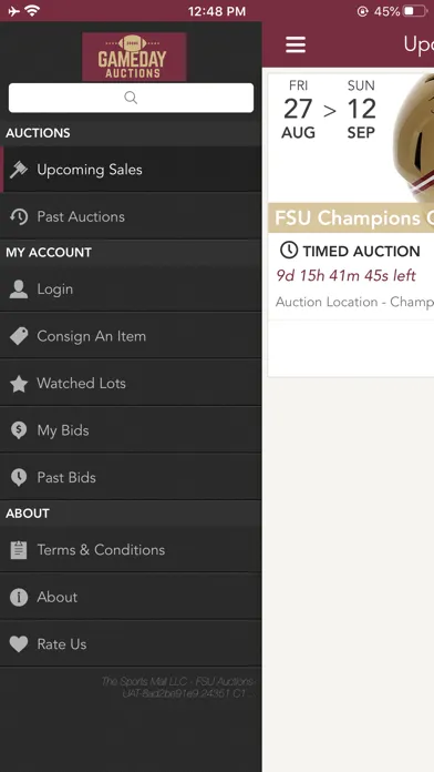 GameDay Auctions 스크린샷