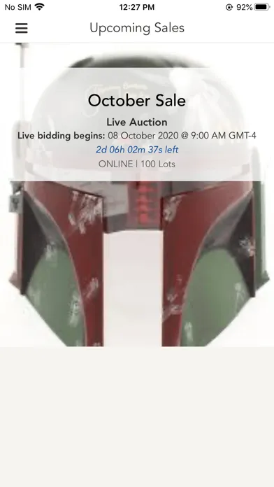 Captures d'écran de Gametime Auctions