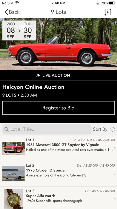 Halcyon Auctions স্ক্রিনশট