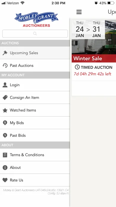 Captures d'écran de Mobley & Grant Auctioneers