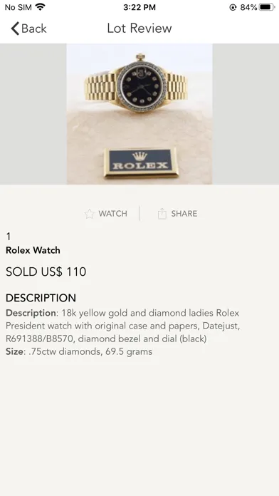 Zrzuty ekranu Smith Auctions Live