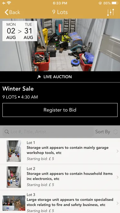 Tangkapan layar Storage Bidder Ltd