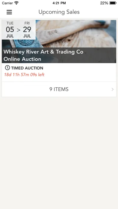 ภาพหน้าจอของ Whiskey River Auction House