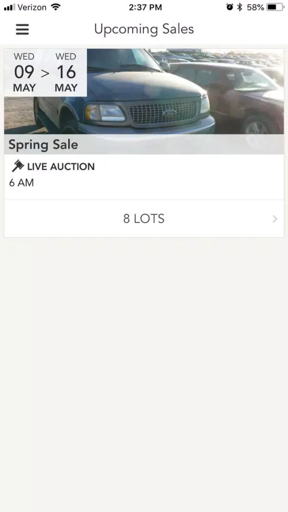 Ảnh chụp màn hình của Acme Auto Auction