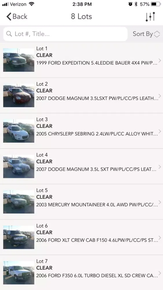 Ảnh chụp màn hình của Acme Auto Auction