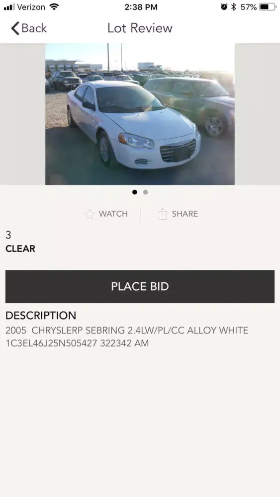 Ảnh chụp màn hình của Acme Auto Auction