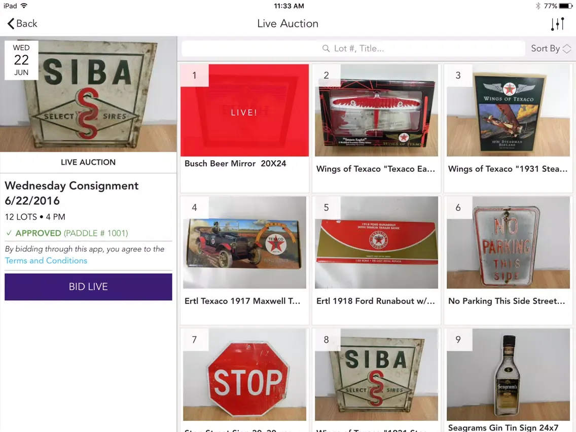 Captures d'écran de Adcock Britz Auctions iPad 