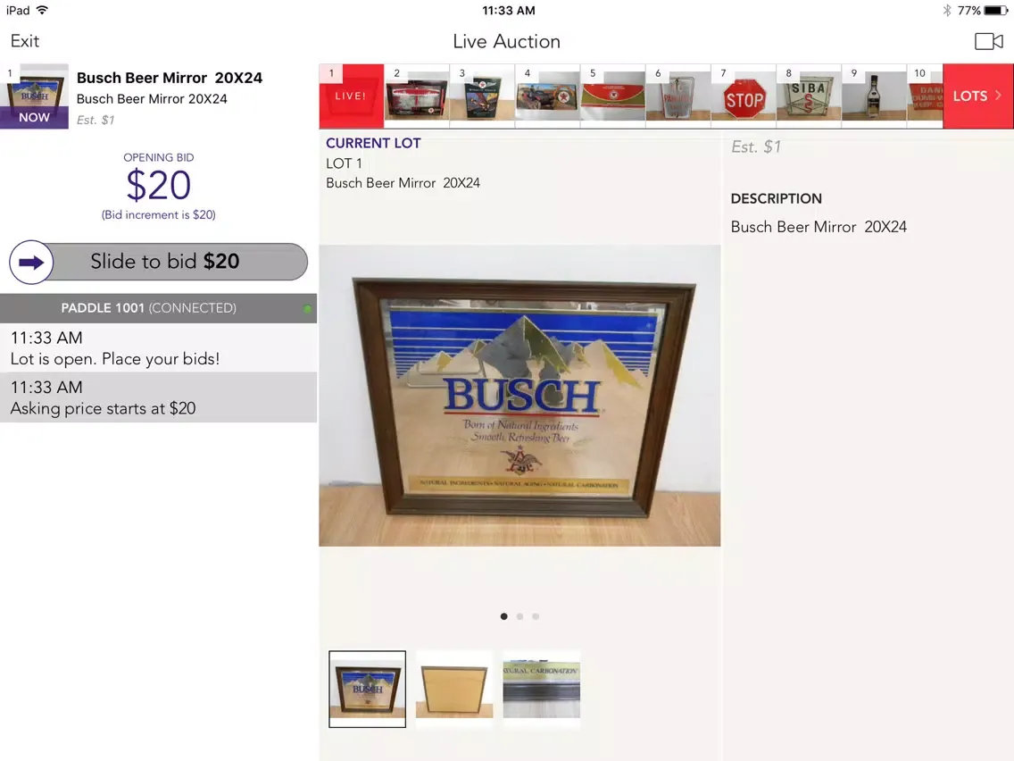 Captures d'écran de Adcock Britz Auctions iPad 