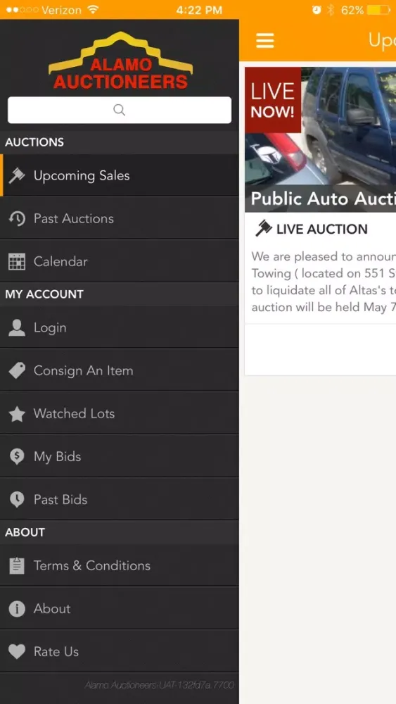 Alamo Auctioneers سکرین شاٹس