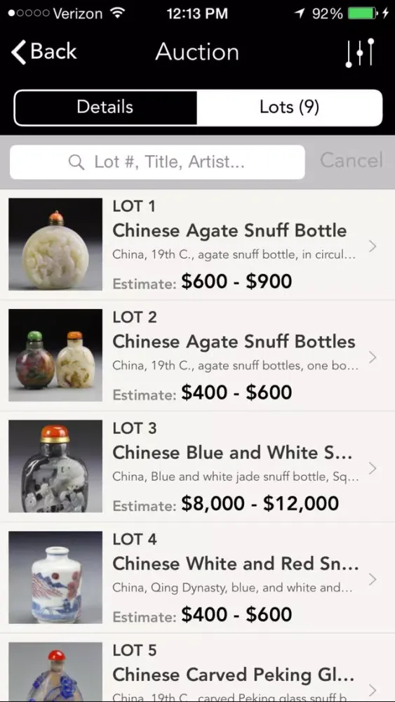 Ảnh chụp màn hình của Altair Auctions & Appraisals
