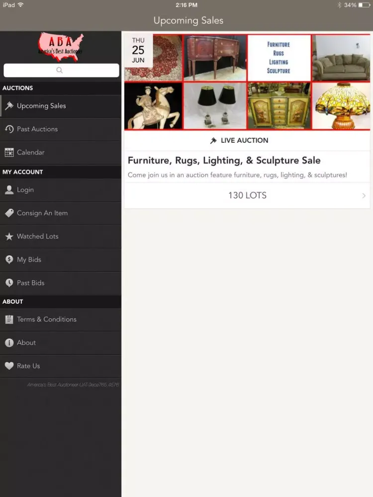 America's Best Auctioneer iPad  Screenshots