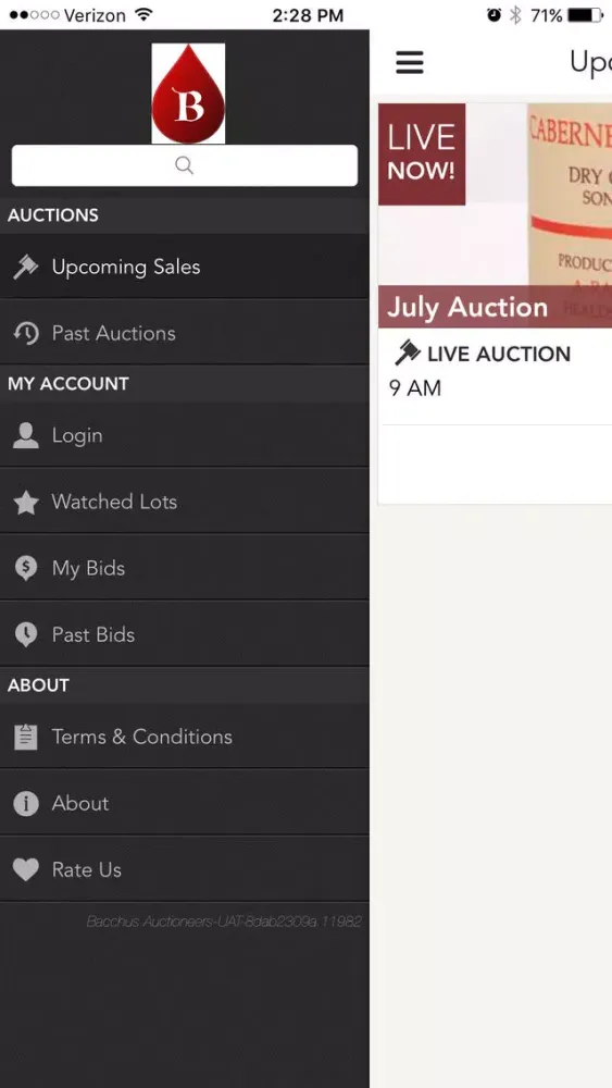 Bacchus Auctioneers स्क्रीनशॉट