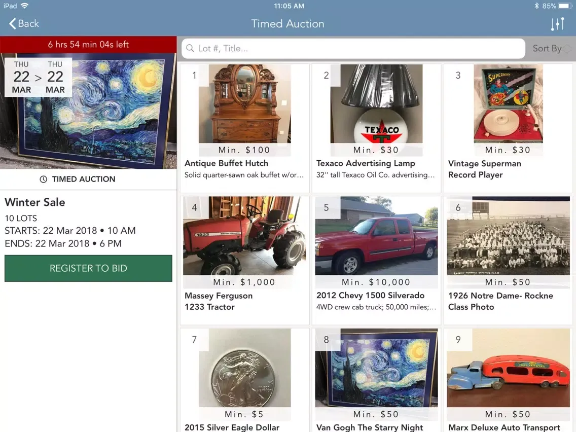 Bergman Auction Service iPad  স্ক্রিনশট