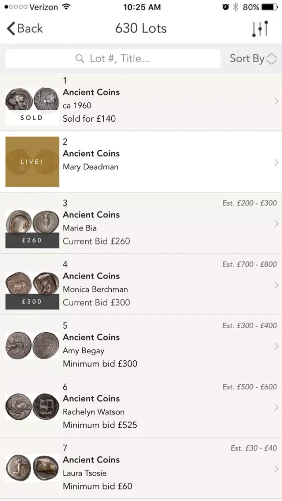 Screenshot di BSJ Auctions