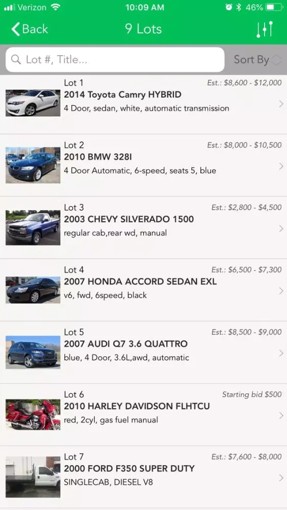 ภาพหน้าจอของ City Auto Auction