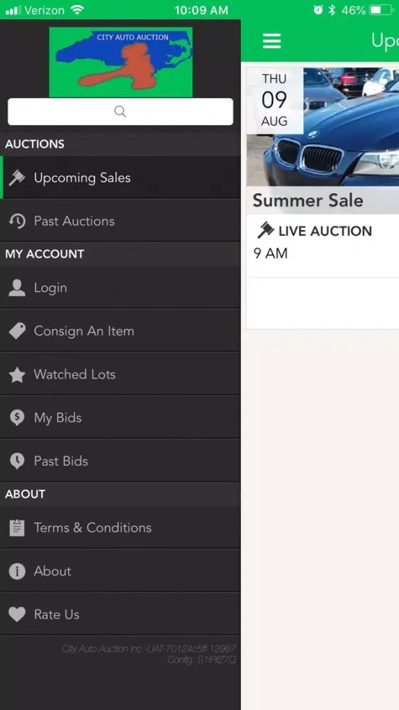 ภาพหน้าจอของ City Auto Auction