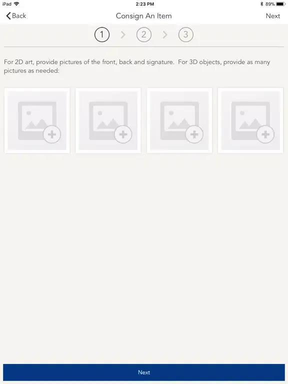 Ảnh chụp màn hình của David Feldman Auctions iPad 