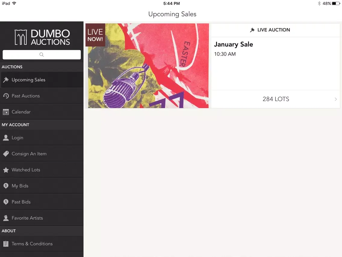 Zrzuty ekranu Dumbo Auctions iPad 