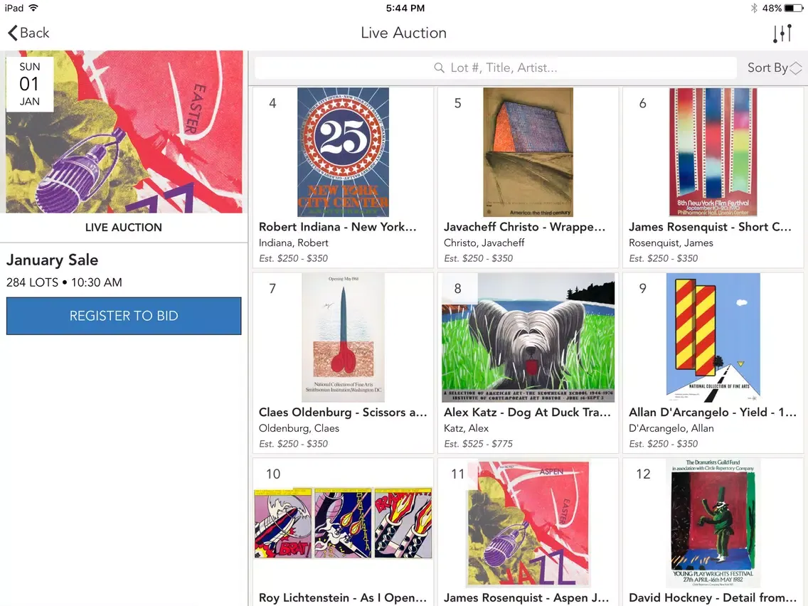 Zrzuty ekranu Dumbo Auctions iPad 