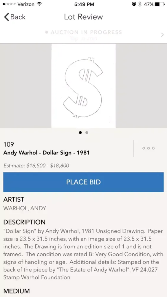 Zrzuty ekranu Dumbo Auctions