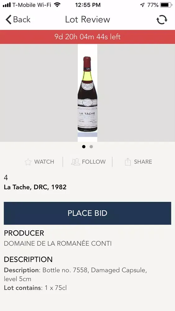 Capturas de tela do JFT Auctions