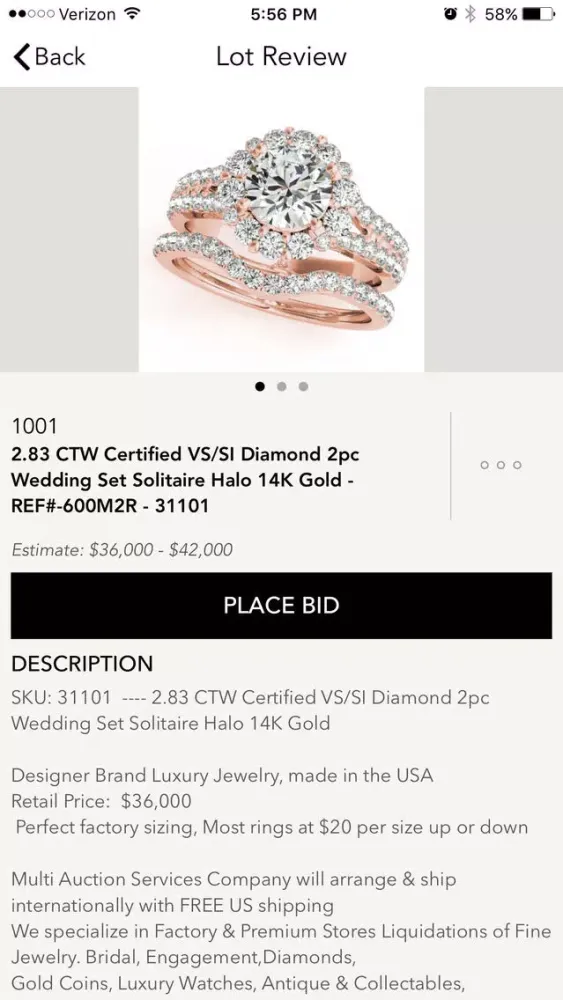 Zrzuty ekranu LiveAuctions360