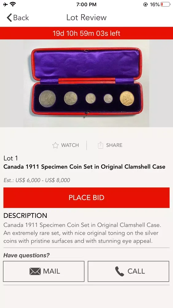 London Coin Centre Auctions Screenshots