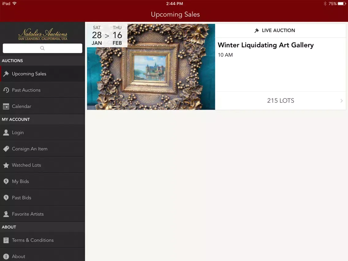 Natalie's Auctions San Leandro iPad 應用截圖