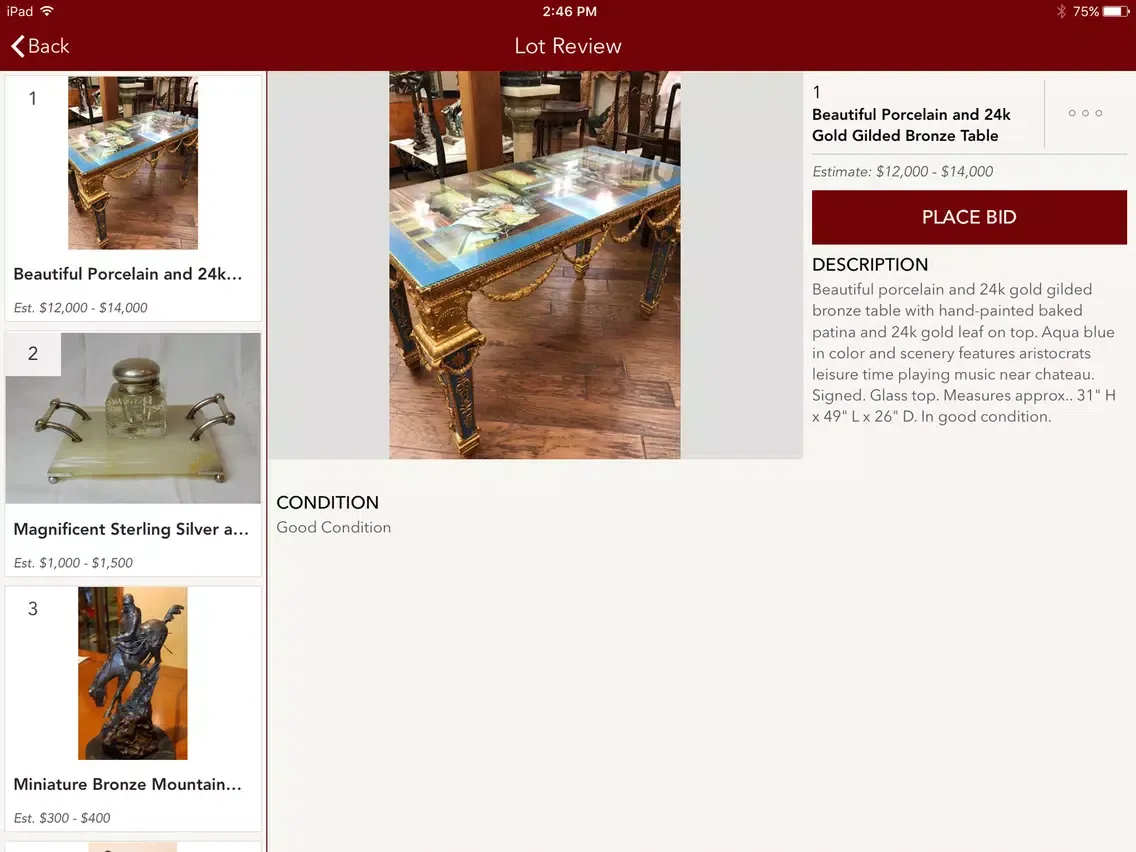 Natalie's Auctions San Leandro iPad 應用截圖