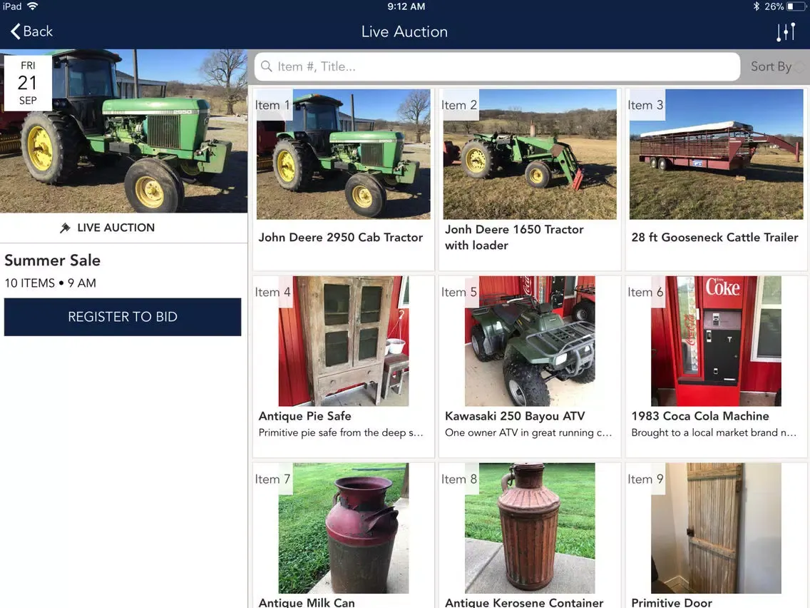 Скриншоты Priority One Auction App iPad 