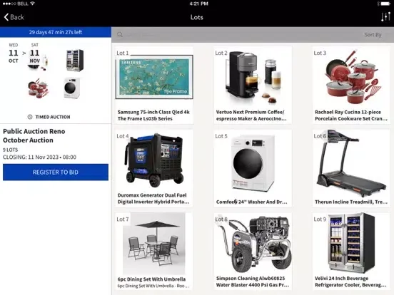 Ảnh chụp màn hình của Public Auctions Reno iPad 