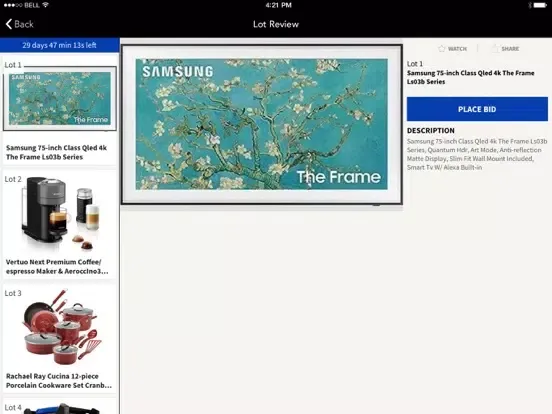 Ảnh chụp màn hình của Public Auctions Reno iPad 
