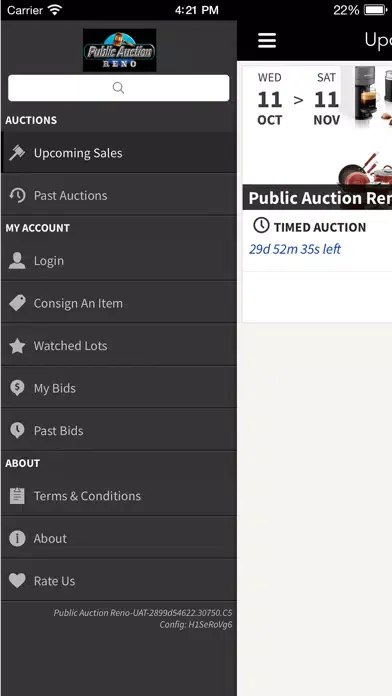 Ảnh chụp màn hình của Public Auctions Reno