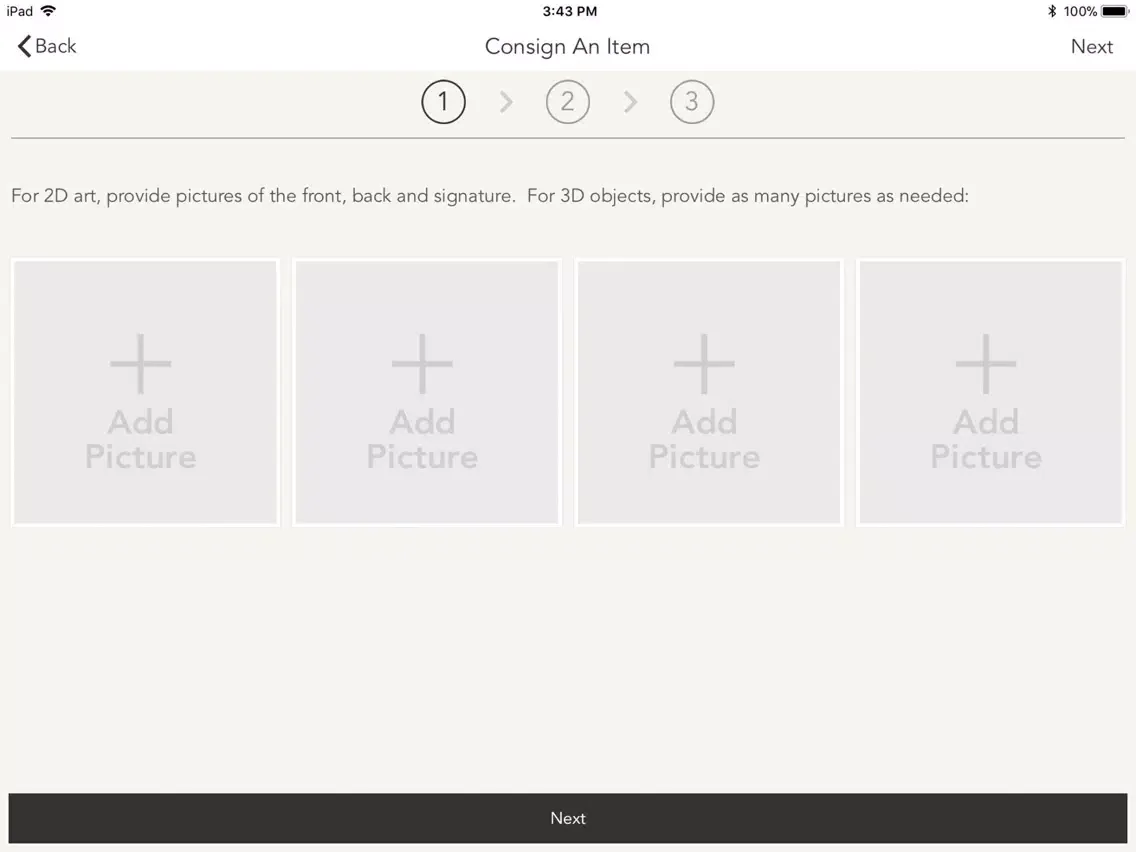 QCC Auctions iPad  スクリーンショット