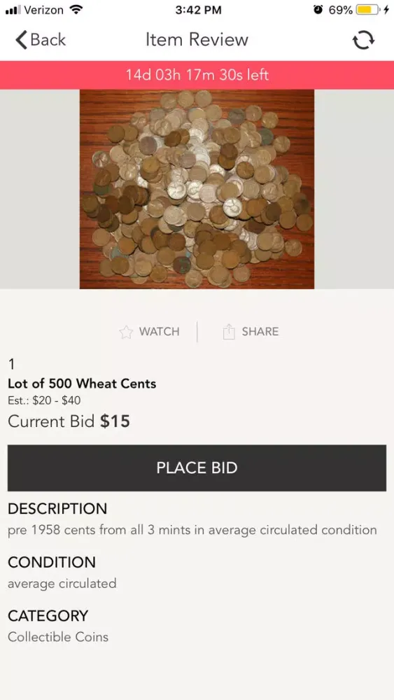 QCC Auctions スクリーンショット