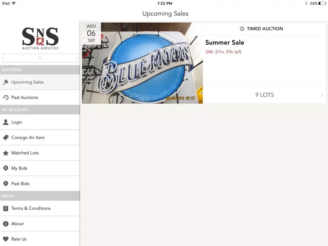 Скриншоты S-N-S Auction Services iPad 